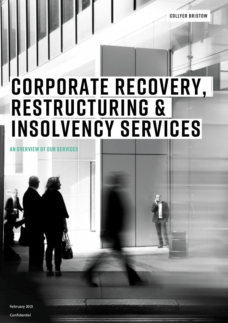 CORPORATE RECOVERY, RESTRUCTURING & INSOLVENCY SERVICES: