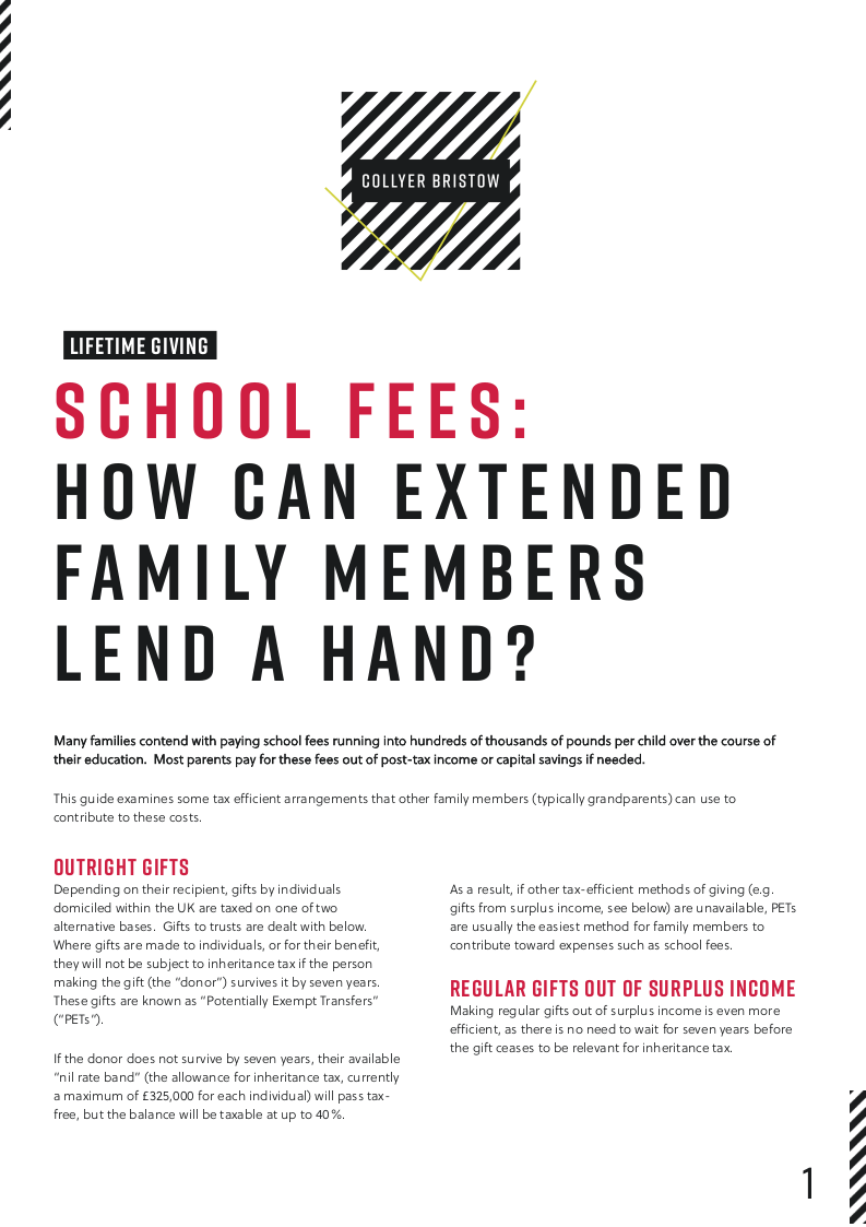 trusts and school fees flyer