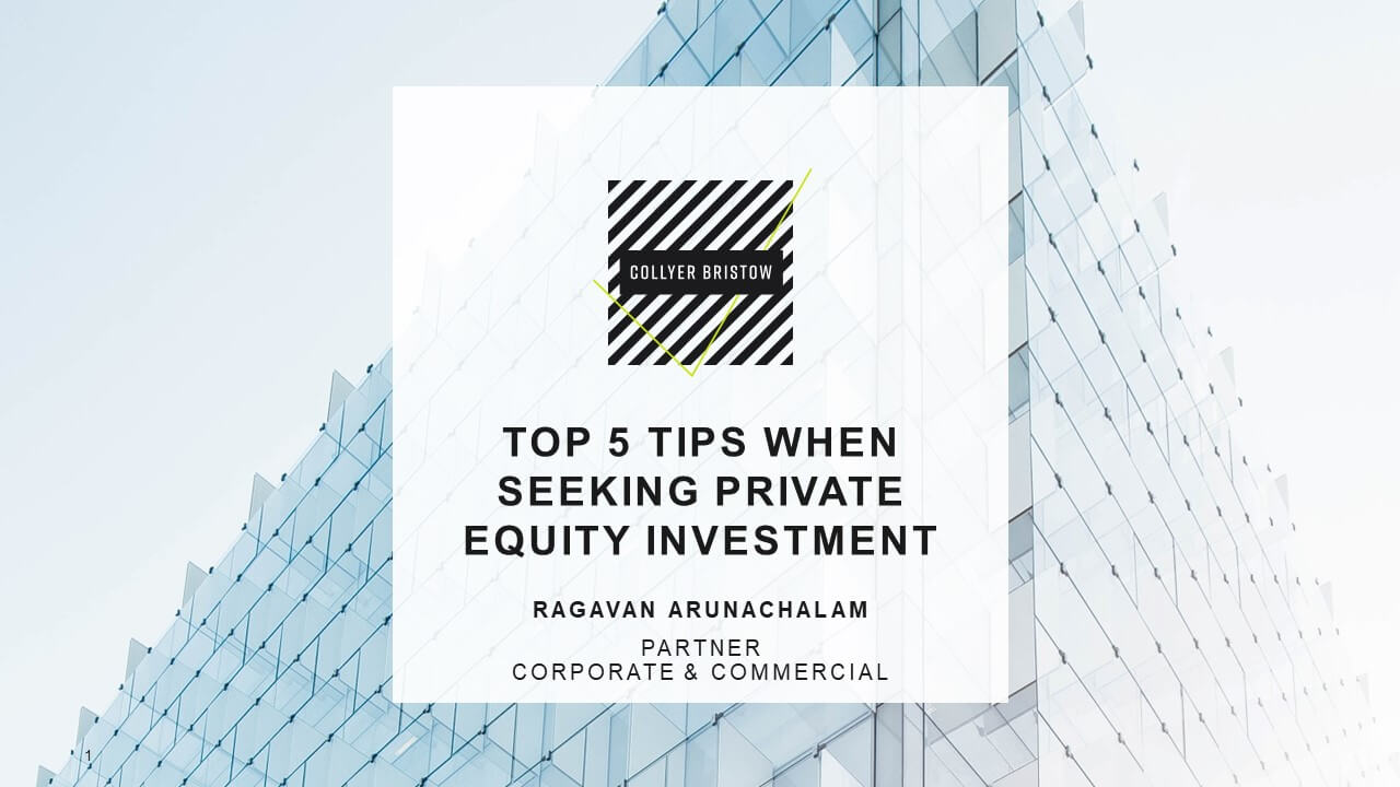 5 tips when seeking Private Equity investment