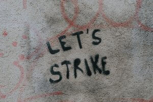 Let's strike grafiti