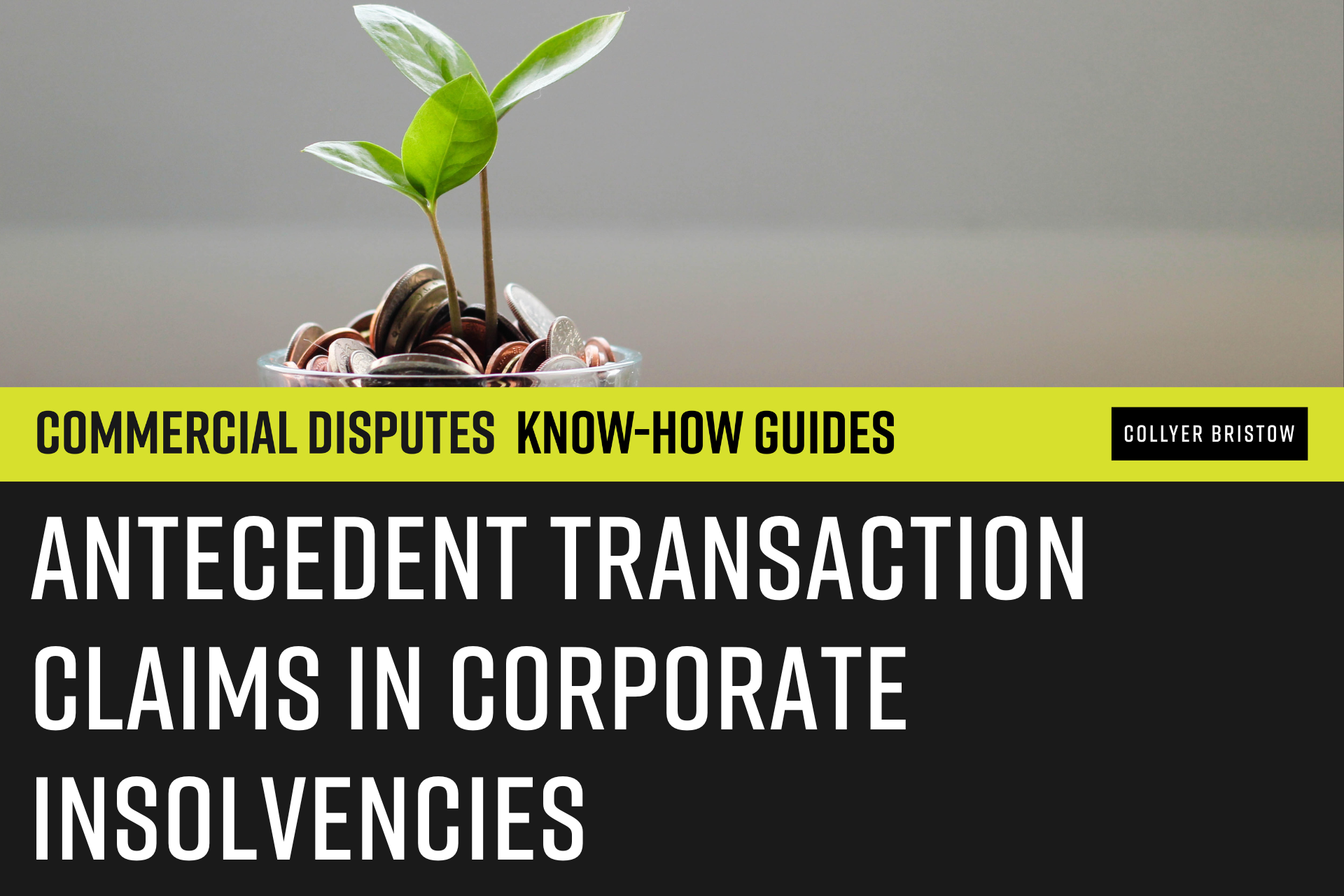 Antecedent transaction claims in insolvencies