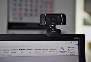 webcam on a laptop